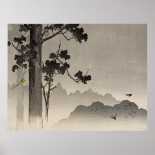 Bell die van een boom hangt - Japans Woodblock Poster