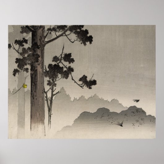 Bell die van een boom hangt - Japans Woodblock Poster (Voorkant)