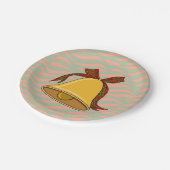 Bell en Bow Papieren Bordje (Gekanteld)