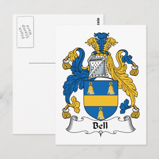 Bell Family Crest Briefkaart (Voorkant / Achterkant)
