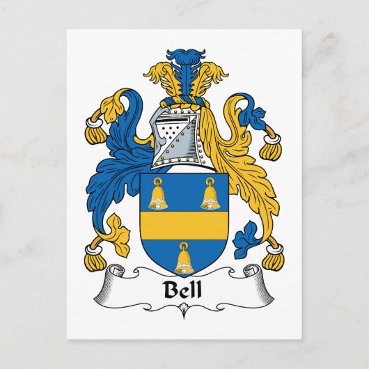 Bell Family Crest Briefkaart (Voorkant)