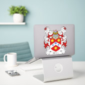 Bell Family Crest Sticker (Laptop op bureau)