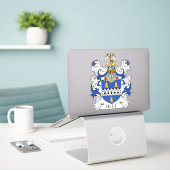 Bell Family Crest Sticker (Laptop op bureau)