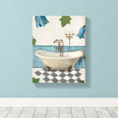 Bell Flower Bath Canvas Afdruk (Insitu (Houten vloer))