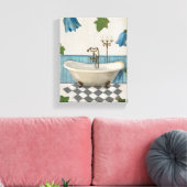 Bell Flower Bath Canvas Afdruk (Insitu (Woonkamer))