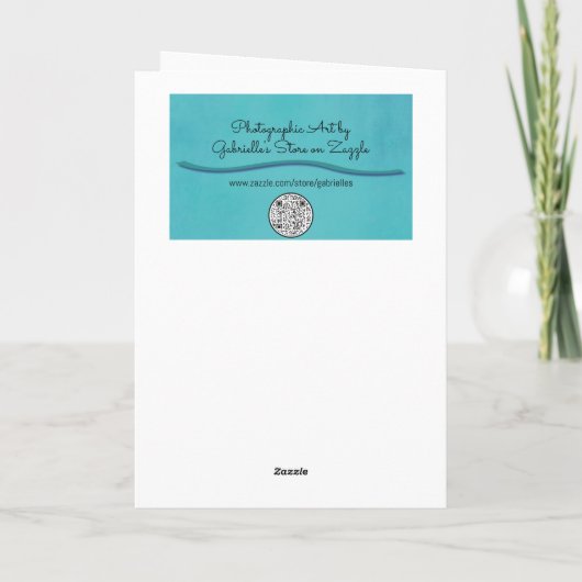 Bell Flowers Bourgogne Red Art Note Kaart (Achterkant)