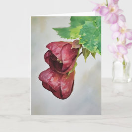 Bell Flowers Bourgogne Red Art Note Kaart