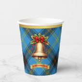 Bell gepersonaliseerde Tartan kerst Papieren Bekers (Voorkant)