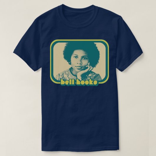 Bell Haken Retro Stijl Feministisch Icoon Ontwerp T-shirt (Design voorkant)