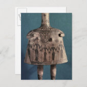 Bell idol, uit Thebes, Boeotia, c.700 BC Briefkaart (Voorkant / Achterkant)