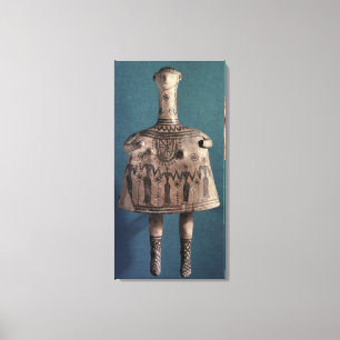 Bell idol, uit Thebes, Boeotia, c.700 BC Canvas Afdruk