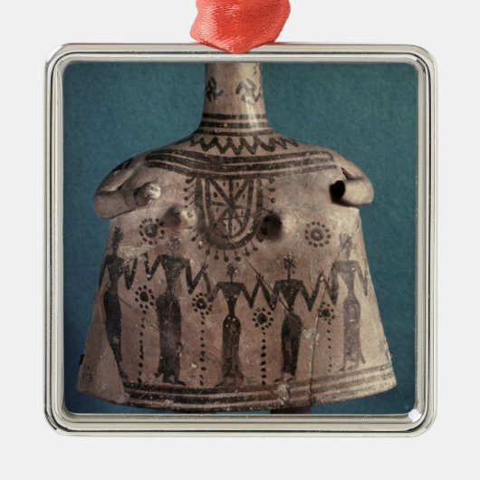 Bell idol, uit Thebes, Boeotia, c.700 BC Metalen Ornament (Voorkant)