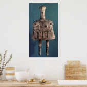 Bell idol, uit Thebes, Boeotia, c.700 BC Poster (Keuken)