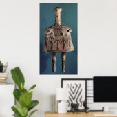 Bell idol, uit Thebes, Boeotia, c.700 BC Poster (Thuiskantoor)