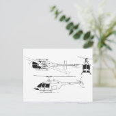 Bell Jet Ranger/TH- Briefkaart (Staand voorkant)