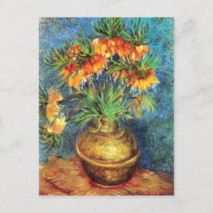 Bell Lelies in een koperen vaas, Van Gogh Briefkaart