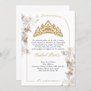 Bell lijst Quinceañera uitnodiging in het Spaans