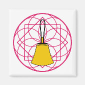 Bell Mandala vierkante magneet (Voorkant)