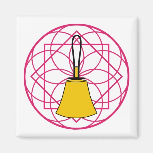 Bell Mandala vierkante magneet (Voorkant)