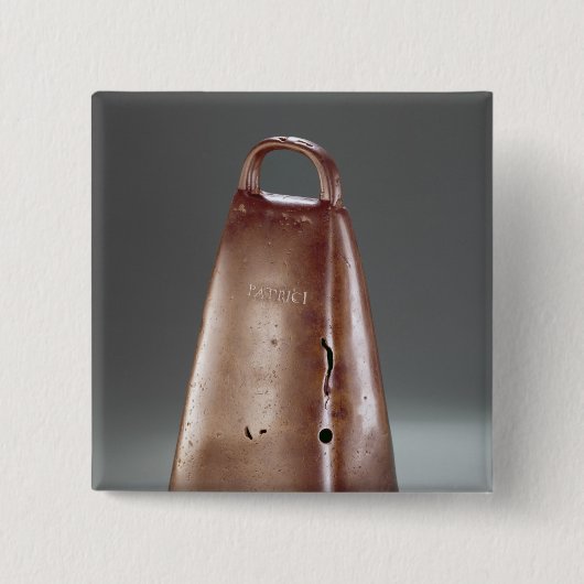 Bell of Clogher, uit Ierland Vierkante Button 5,1 Cm (Voorkant)