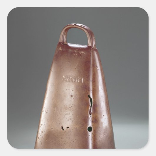 Bell of Clogher, uit Ierland Vierkante Sticker (Voorkant)