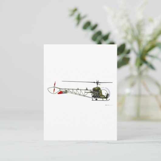 Bell OH-13 Sioux Briefkaart (Staand voorkant)