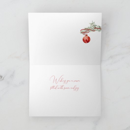  Bell Ornamenten Gevouwen Wenskaart Kaart (Binnen)