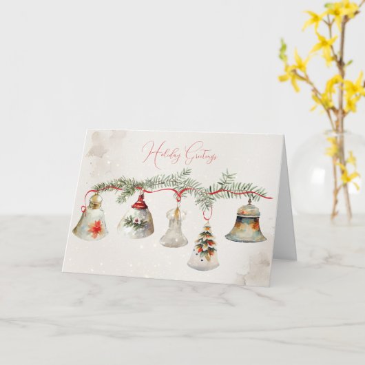  Bell Ornamenten Gevouwen Wenskaart Kaart (Gele Bloem)