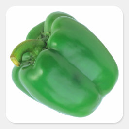BELL PEPPER (GROEN) VIERKANTE STICKER