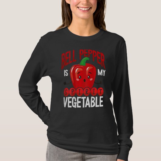 Bell Pepper Is My Spirit Vegetable Backprint Veget T-shirt (Voorkant)