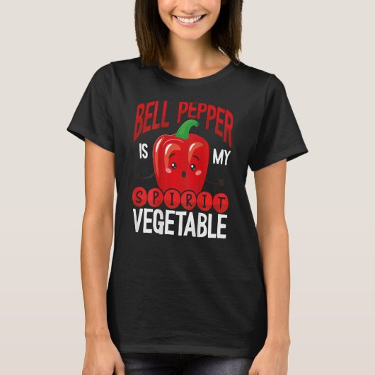 Bell Pepper Is My Spirit Vegetable Backprint Veget T-shirt (Voorkant)