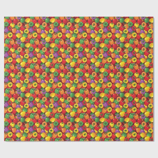 Bell Pepper Patroon Cadeaupapier (Vlak)