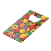 Bell Pepper Patroon Creditkaart Flessenopener (Voorkant Gekanteld)