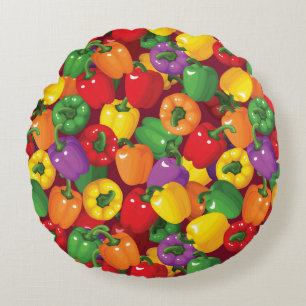 Bell Pepper Patroon Rond Kussen