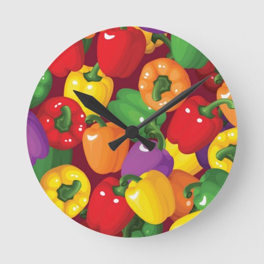Bell Pepper Patroon Ronde Klok (Voorkant)