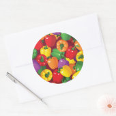 Bell Pepper Patroon Ronde Sticker (Envelop)
