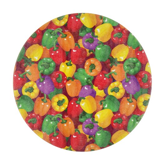 Bell Pepper Patroon Snijplank (Voorkant)