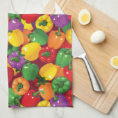 Bell Pepper Patroon Theedoek (Quarter Fold)