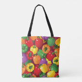 Bell Pepper Patroon Tote Bag (Achterkant)