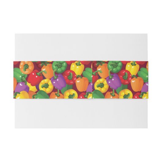 Bell Pepper Patroon Uitnodigingen Wikkel (Achterkant Voorbeeld)
