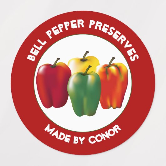Bell Pepper PReserves Labels (Design 2)
