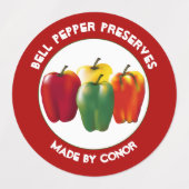 Bell Pepper PReserves Labels (Design 1)