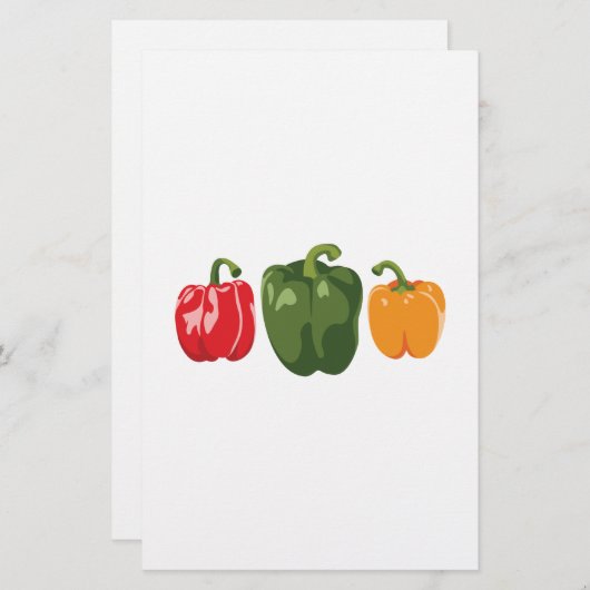 Bell Pepper Trio Briefpapier (Voorkant / Achterkant)