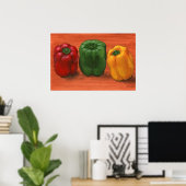 Bell Pepper Trio Poster (Thuiskantoor)