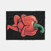 Bell Pepper Yoga  Fleece Deken (Voorkant (Horizontaal))
