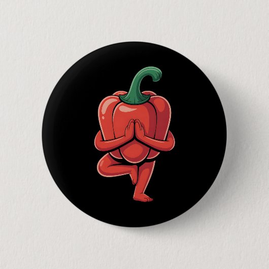 Bell Pepper Yoga Ronde Button 5,7 Cm (Voorkant)