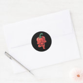 Bell Pepper Yoga Ronde Sticker (Envelop)