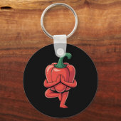 Bell Pepper Yoga  Sleutelhanger (Voorkant)