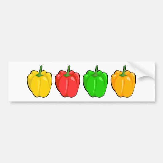 Bell Peppers Bumpersticker (Voorkant)