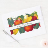 Bell Peppers en Tomaten Rechthoekige Sticker (Envelop)
